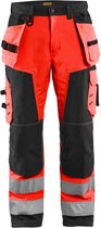 Blaklader Werkbroek softshell High Vis 1567-2517 - High Vis Rood/Zwart - D100