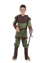 Limit - Middeleeuwse & Renaissance Strijders Kostuum - Vrijbuiter Robin Grote Tegenstander Van De Sheriff - Jongen - groen - Maat 134 - Carnavalskleding - Verkleedkleding