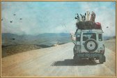 JUNIQE - Poster met kunststof lijst Never Stop Exploring II -20x30