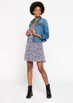 LOLALIZA Jeansjasje met strass - Blauw - Maat 38