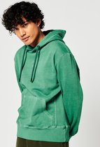 Superdry Heren Trui Code Logo Garment Dye hoodie met losse pasvorm