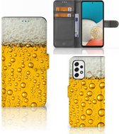 Telefoonhoesje Geschikt voor Samsung Galaxy A53 Flip Cover Valentijn Cadeautje hem Bier