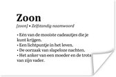 Poster Cadeau - Zoon - Definitie - Woordenboek - Tekst - Spreuken - 30x20 cm