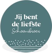 Wall Circle - Wall Circle Indoor - Brother - Citations - Blauw - ⌀ 150 cm - Décoration murale - Peintures Ronds