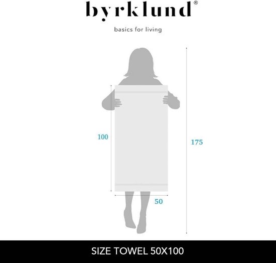Byrklund handdoeken 50 x 100 - set van 10 - Hotelkwaliteit - Antraciet - BYRKLUND