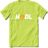HODL - Crypto T-Shirt Kleding Cadeau | Dames / Heren / Unisex | Bitcoin / Ethereum shirt | Grappig Verjaardag kado | BTC Tshirt Met Print | - Groen - XXL