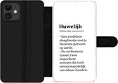 Bookcase Geschikt voor iPhone 12 Pro Max telefoonhoesje - Spreuken - Trouwen - 'Huwelijk' - Quotes - Met vakjes - Wallet case met magneetsluiting