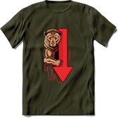 Bear Market - Crypto T-Shirt Kleding Cadeau | Dames / Heren / Unisex | Bitcoin / Ethereum shirt | Grappig Verjaardag kado | Tshirt Met Print | - Leger Groen - XL