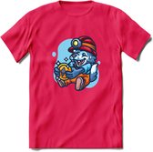 Mining Wolf - Crypto T-Shirt Kleding Cadeau | Dames / Heren / Unisex | Bitcoin / Ethereum shirt | Grappig Verjaardag kado | Tshirt Met Print  Prijs - Roze - M