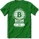 Bitcoin Future - Crypto T-Shirt Kleding Cadeau | Dames / Heren / Unisex | Bitcoin / Ethereum shirt | Grappig Verjaardag kado | Tshirt Met Print | - Donker Groen - 3XL