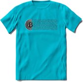 Blockchain - Crypto T-Shirt Kleding Cadeau | Dames / Heren / Unisex | Bitcoin / Ethereum shirt | Grappig Verjaardag kado | BTC Tshirt Met Print | - Blauw - S