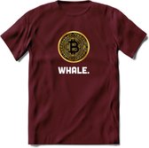 Bitcoin Whale - Crypto T-Shirt Kleding Cadeau | Dames / Heren / Unisex | Bitcoin / Ethereum shirt | Grappig Verjaardag kado | BTC Tshirt Met Print | - Burgundy - L