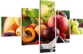 Schilderij - Vers zomer fruit, 5 luik, Premium print