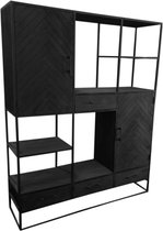 Tv meubel - vakkenkast holga large - zwart - 160x45x200