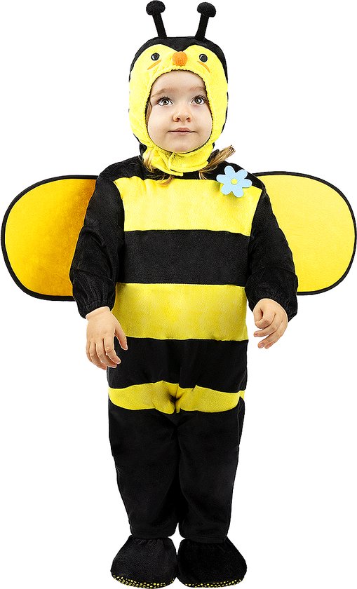 FUNIDELIA Bijen kostuum - Bijenpak voor baby - Maat: 81 - 92 cm - Geel