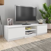 Decoways - Tv-meubel 140x40x35,5 cm spaanplaat wit