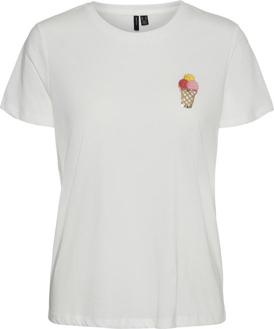 VERO MODA T-Shirt Donna Vmcimie Francis SS Top Box Jrs Ga - Maglietta Manica Corta Moda Danese