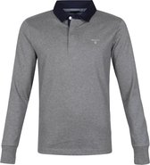 Gant - Rugger Poloshirt LS Grijs - XXL - Modern-fit