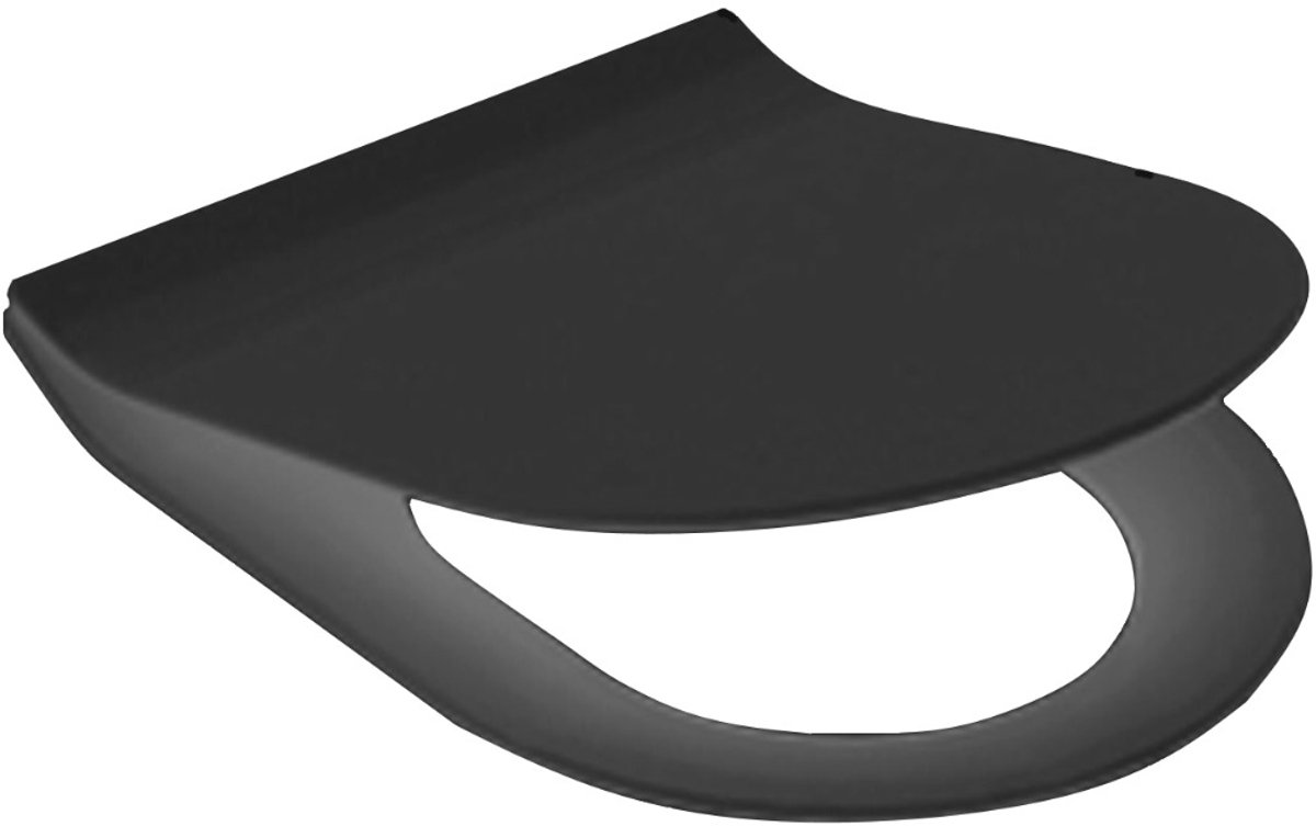 Qisani Alfa Comfort toiletzitting softclose en quickrelease mat zwart