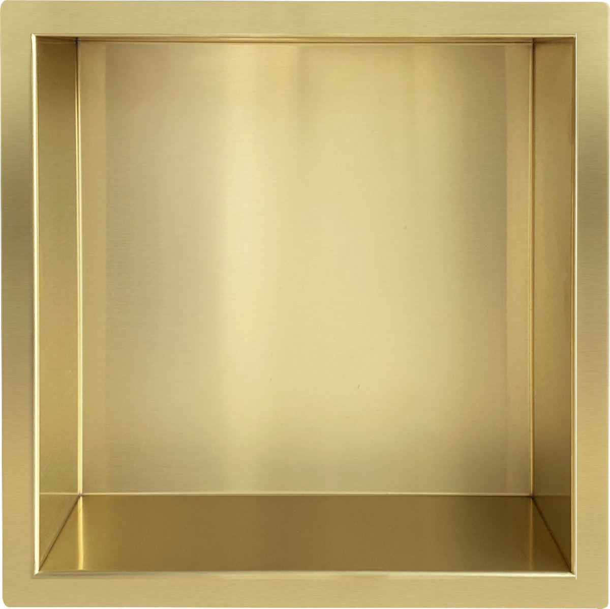 Klea Inbouwnis 30x30x10cm Geborsteld Messing
