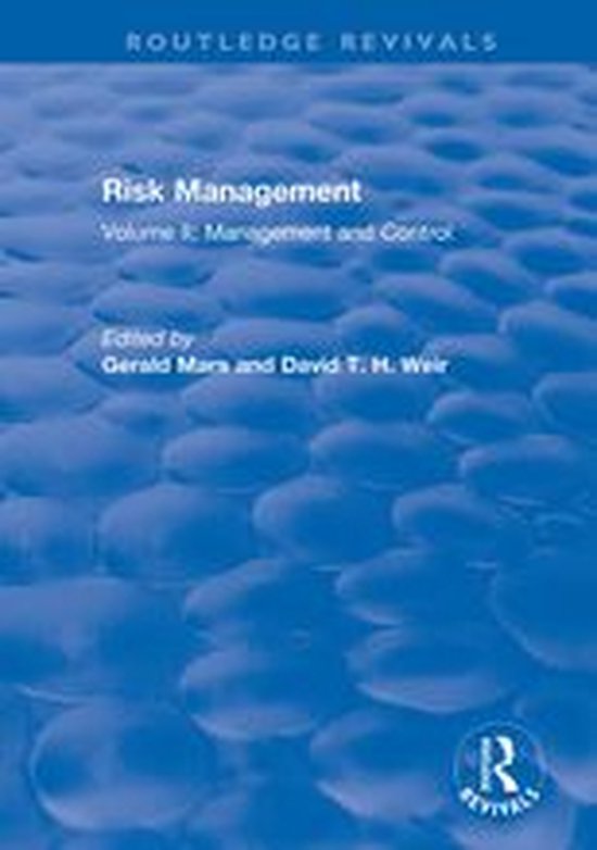 Routledge Revivals - Risk Management - cover