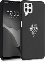 kwmobile telefoonhoesje compatibel met Samsung Galaxy A22 4G - Hoesje voor smartphone in wit / zwart - Berg design