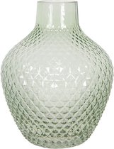 Vaas 6GL2935GR Ø 21*25 cm Groen Glas  Glazen Vaas  Bloempot Binnen