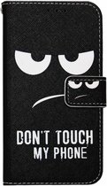 ADEL Kunstleren Book Case Pasjes Portemonnee Hoesje Geschikt voor Samsung Galaxy A32 (5G) - Don't Touch My Phone