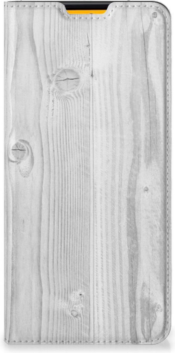 Samsung Galaxy M52 Book Wallet Case White Wood
