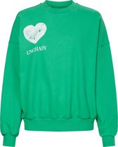 zoe karssen - dames -  oversized willow unchain-sweater met artwork -  groene - s