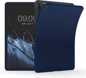 kwmobile Hoes voor Samsung Galaxy Tab S7 FE - Siliconenhoes voor tablet in donkerblauw - Tablet cover