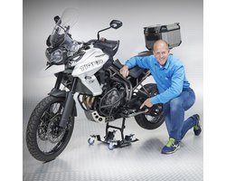 Datona® Motor Mover - Motormover 400 kg - Lichtgewicht 12 kg - Voor motoren met middenbok - Met anti-slip plateau en zwenkwielen - 12 kg
