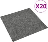 vidaXL Tapijttegels 20 st 5 m² donkergrijs