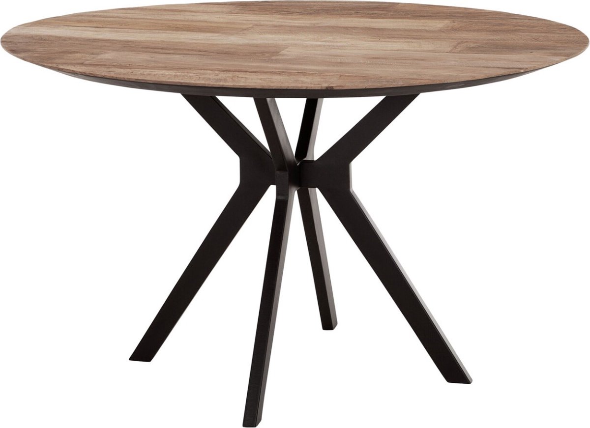 24Designs Metropole Ronde Eettafel - Ø130 X H78 Cm - Teakhout