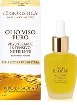 L’Erboristica - 30ml - Babobab Pure Face oil - Made in Italy - dermatologisch getest - Vegan - Fair Trade - 0% siliconen -