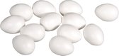 24x stuks witte kunststof eieren 4.5 cm - Hobby en knutsel paaseieren / paasdecoratie