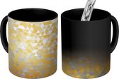 Magische Mok - Foto op Warmte Mok - Abstract patroon met zilveren en gouden elementen - 350 ML - Uitdeelcadeautjes