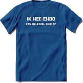 Ik heb ehbo Bier T-Shirt | Unisex Kleding | Dames - Heren Feest shirt | Drank | Grappig Verjaardag Cadeau tekst | - Donker Blauw - S