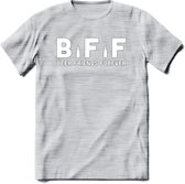 Bier BFF T-Shirt | Unisex Kleding | Dames - Heren Feest shirt | Drank | Grappig Verjaardag Cadeau tekst | - Licht Grijs - Gemaleerd - XL