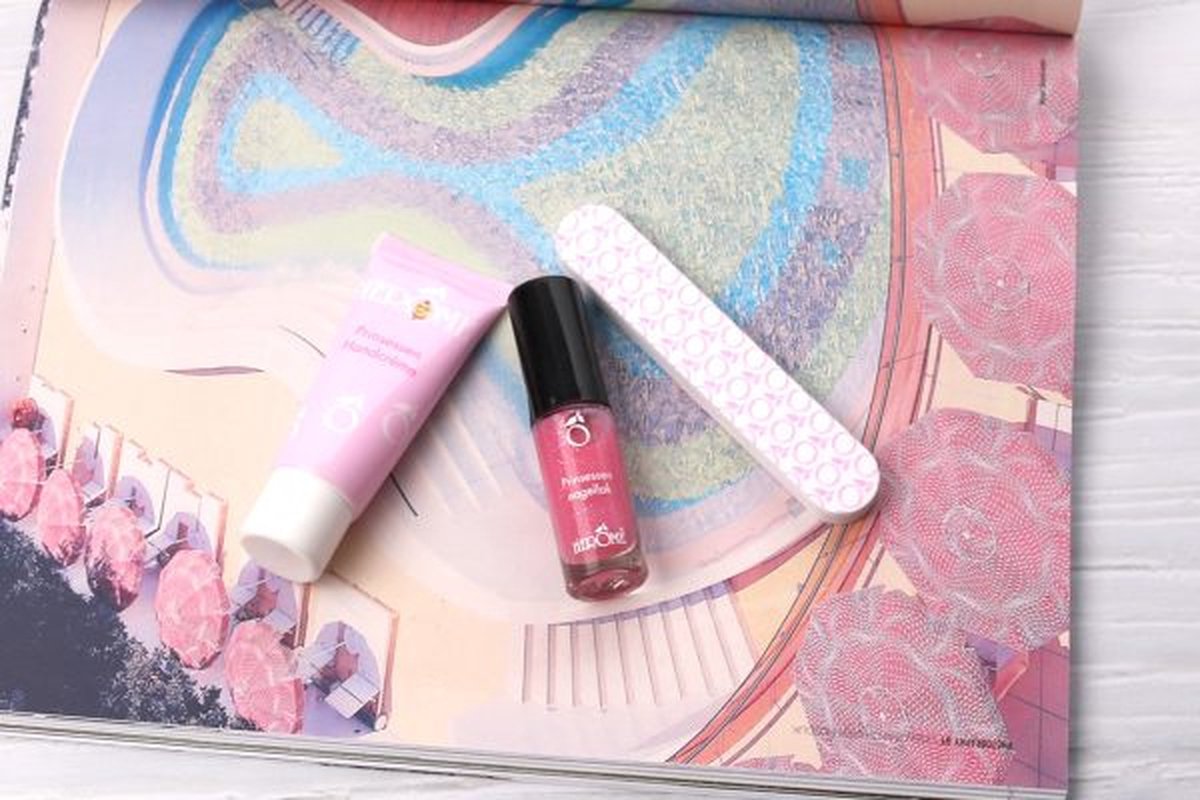 Herome Kinder Prinsessen Cadeau Set op Waterbasis - Roze Glitter Nagellak - Incl. Handcreme en Nagelvijl- Kinder make up - Cadeau kind — afbeelding 3