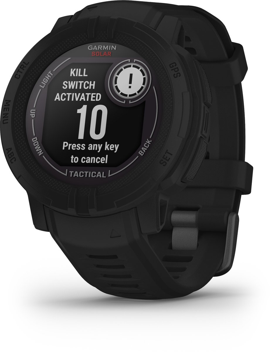 Afbeelding 3 van Garmin Instinct 2 Solar - Sporthorloge met GPS - Smartwatch voor heren - Zon Oplaadbaar - 45mm - Tactical Edition Zwart