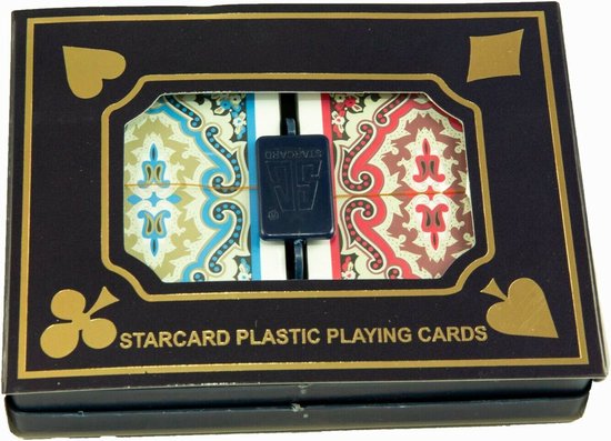 Thumbnail van een extra afbeelding van het spel 2-Pack Starcard, 100% Plastic, Speelkaartenset Met Hoesje, Beste Kwaliteit Casinokaart, Wasbaar, Waterdicht Speelkaarten