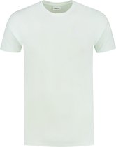 Purewhite -  Heren Slim Fit   T-shirt  - Groen - Maat XS