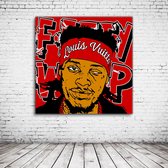 Pop Art Fetty Wap Poster in lijst - 90 x 90 cm en 2 cm dik - Fotopapier Mat 180 gr Framed - Popart Wanddecoratie inclusief lijst