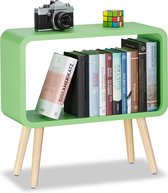 Relaxdays 1x opbergkubus klein - nachtkastje - bijzettafel - modern - kubuskast - groen