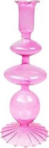 Kandelaar Glas Roze