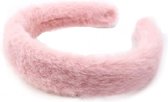 Haarband Diadeem Fluffy Imitatie Bont Roze