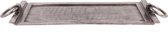 Dienblad Sergio 80 x 32.5 cm ruw nickel