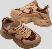 Rock And Joy - Sneakers - Beige Panter -  maat 26