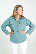 Paprika Dames Overhemdjas met knoopjes in net sweater - Jas - Maat 48